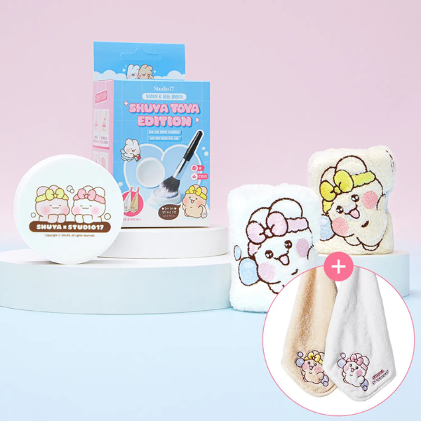 STUDIO17 Brush & Puff Cleanser Shuya Toya Edition คลีนเซอร์ทำความสะอาดพัฟและแปรงแต่งหน้าFree!!ผ้าขนหนูลายชูยะโทยะ