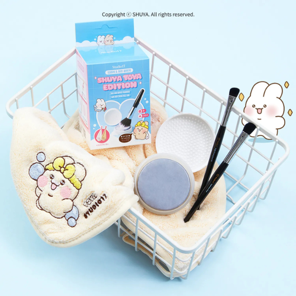 STUDIO17 Brush & Puff Cleanser Shuya Toya Edition คลีนเซอร์ทำความสะอาดพัฟและแปรงแต่งหน้าFree!!ผ้าขนหนูลายชูยะโทยะ