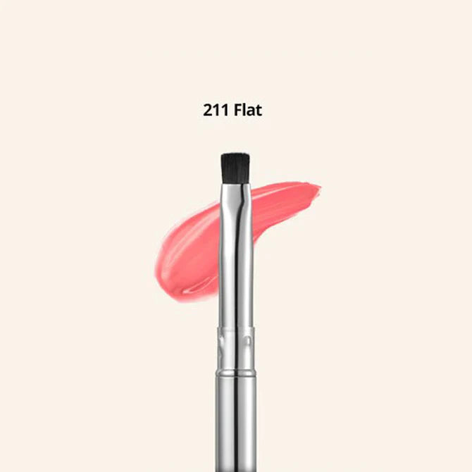 Portable Lip Brush - แปรงทาปาก 211 แปรง หัวแบนทาลิปสติก